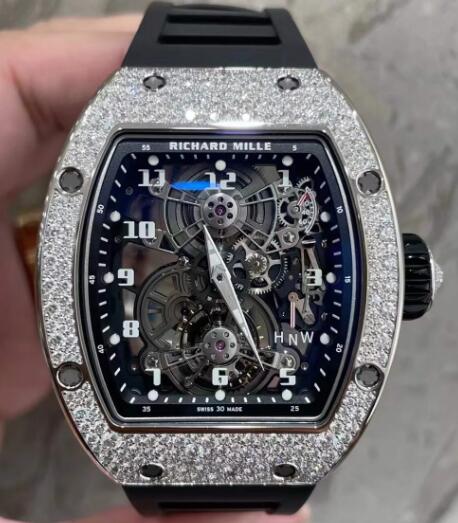 Richard Mille RM17-01 White Gold Full Set diamonds Replica Watch